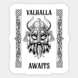 Valhalla Awaits Viking Sticker